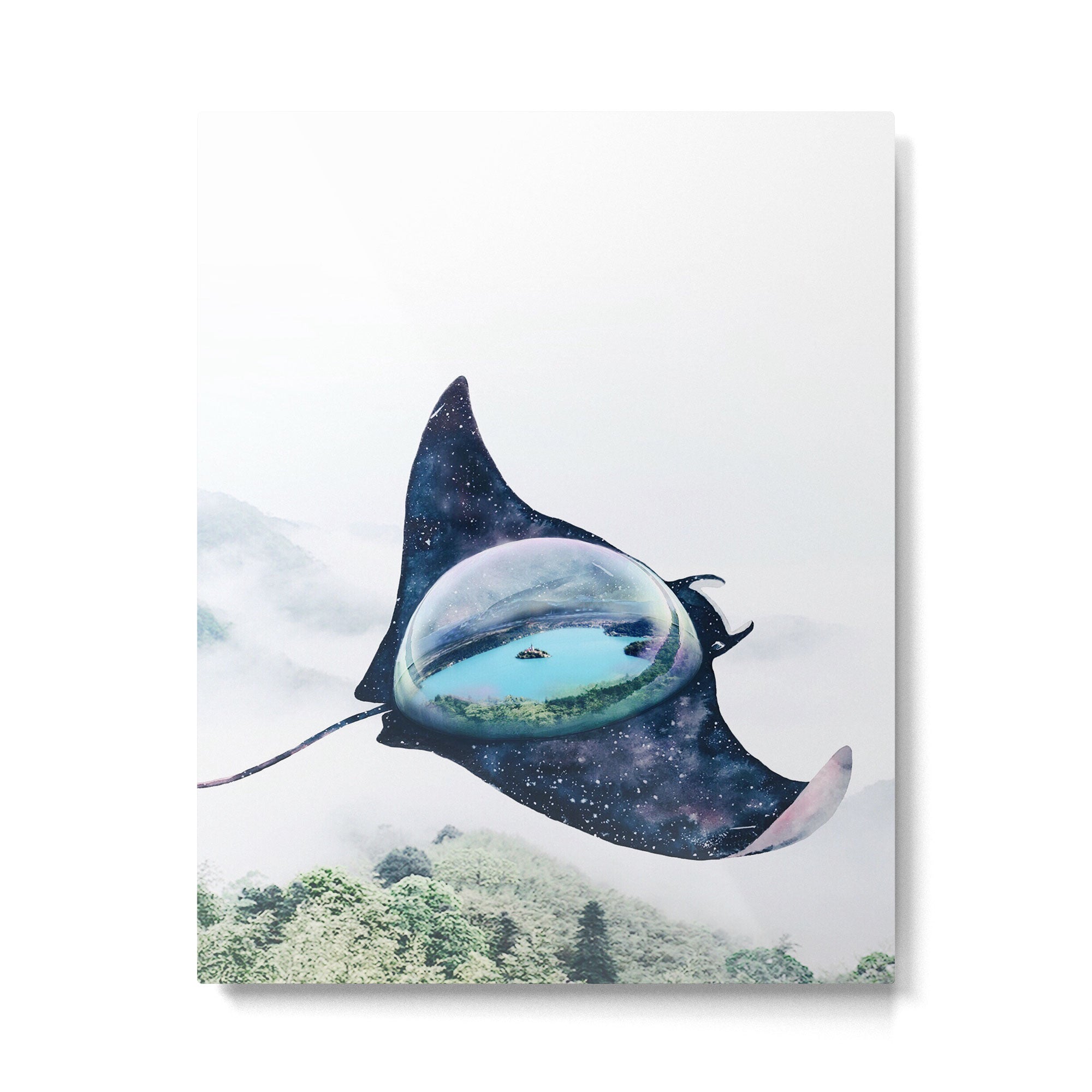 Space Manta Ray Metal Print Gallery Image 6