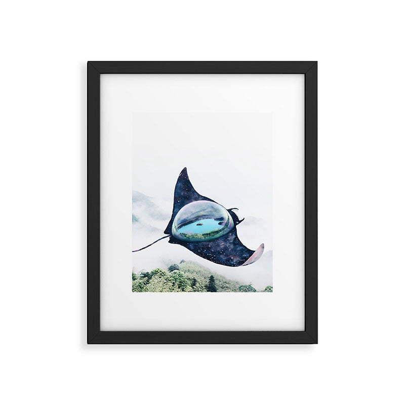 Space Manta Ray Framed Art Print Gallery Image 6