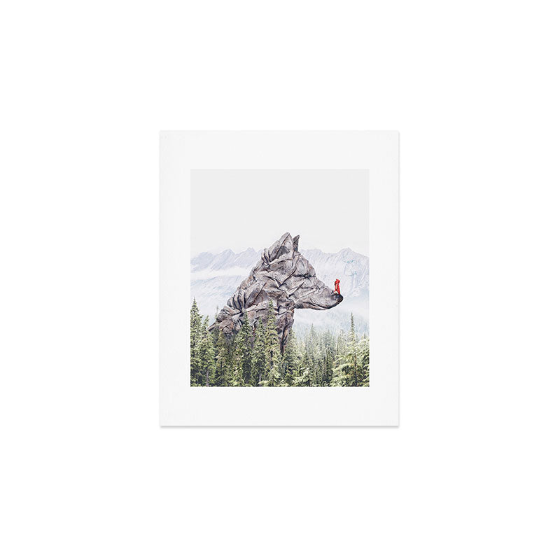 Stone Wolf | Little Red Riding Hood Art Print Gallery Image 1