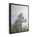Stone Wolf | Little Red Riding Hood Framed Canvas Print Gallery Image 2