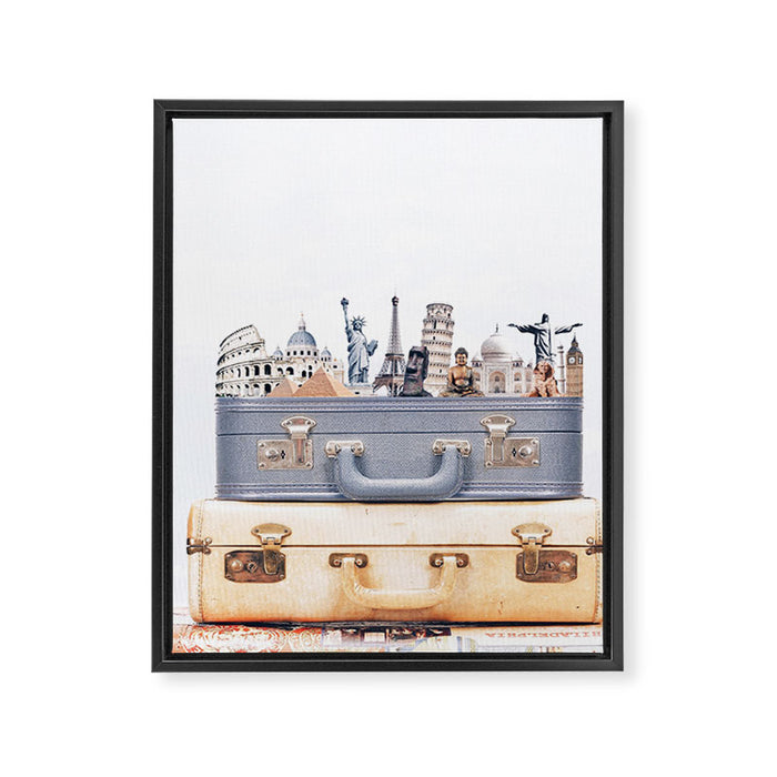 Travel Luggage Framed Canvas Print Gallery Image 1