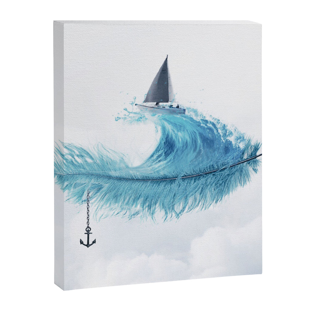 Water Feather â¢ Blue Feather I Canvas Print Gallery Image 8