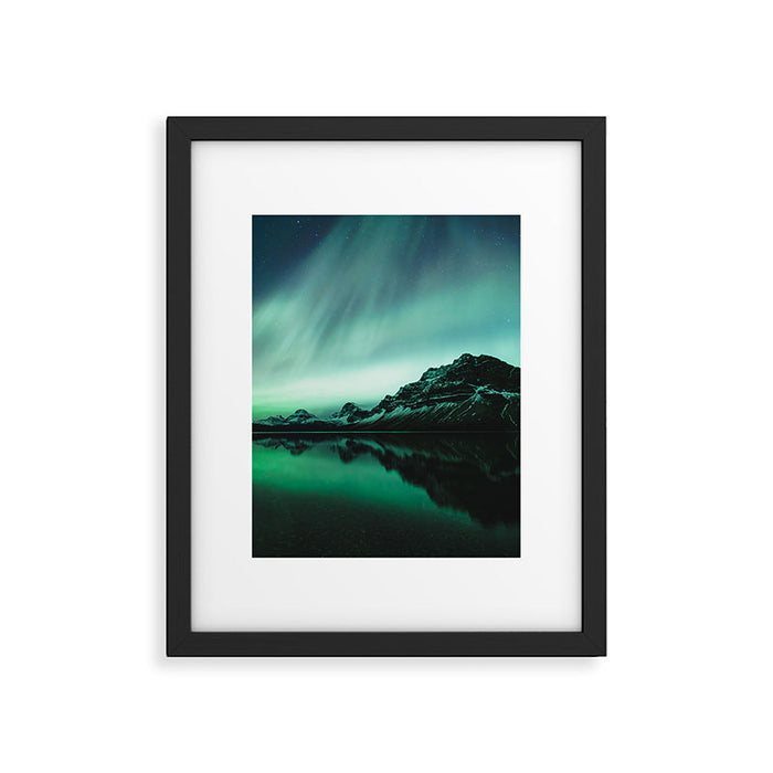 Auroras over Bow Lake, Banff Framed Art Print Gallery Image 1