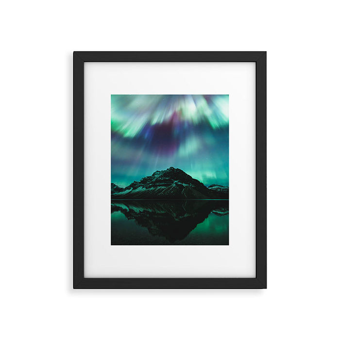 Auroras over Bow Lake, Banff Framed Art Print Gallery Image 1