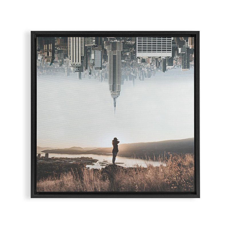Between Earth & City Framed Canvas Print Gallery Image 3