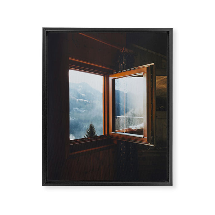 Dolomite Cabin Framed Canvas Print Gallery Image 1