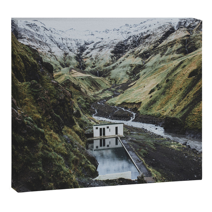 Seljavallalaug, Iceland Canvas Print Gallery Image 1
