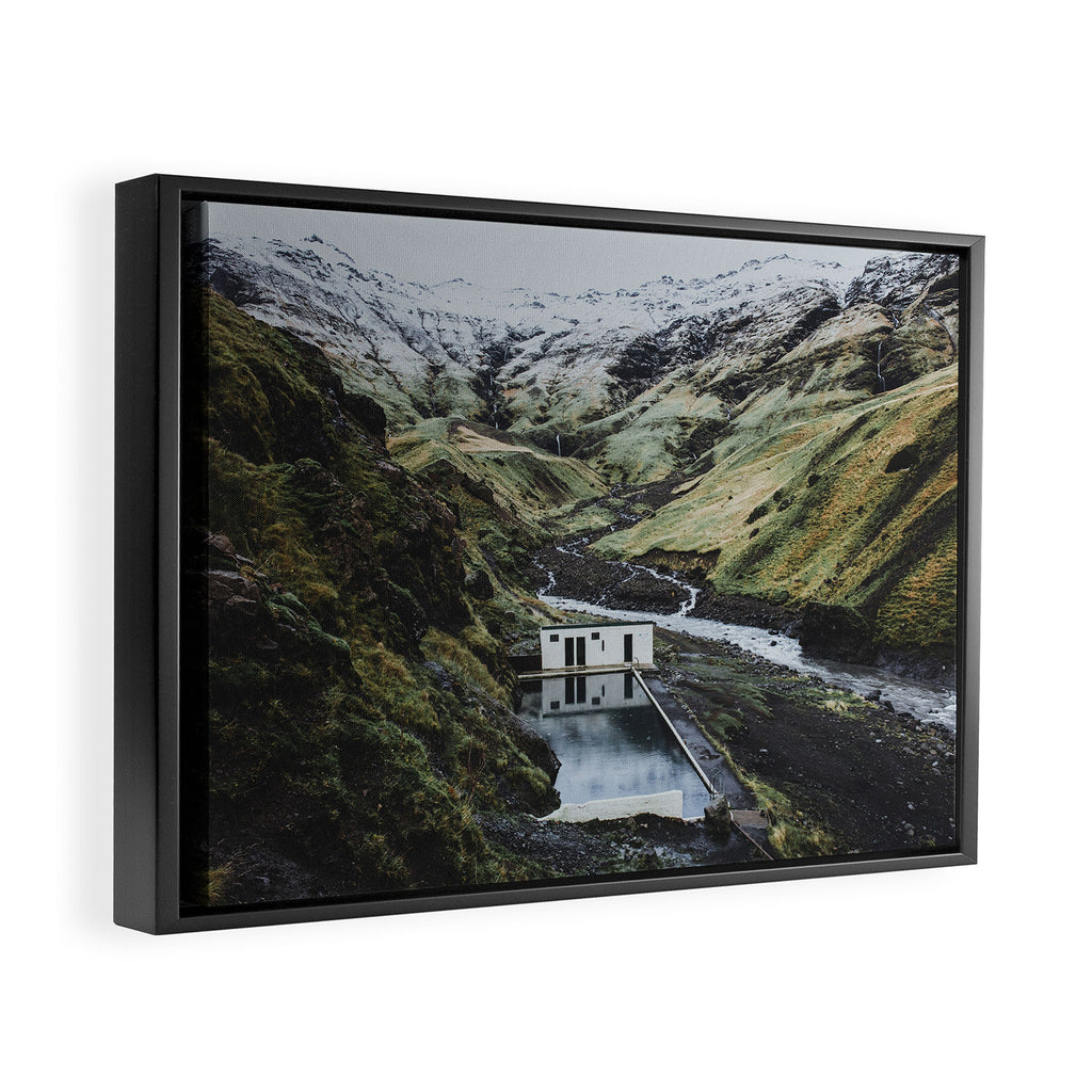 Seljavallalaug, Iceland Framed Canvas Print Gallery Image 2