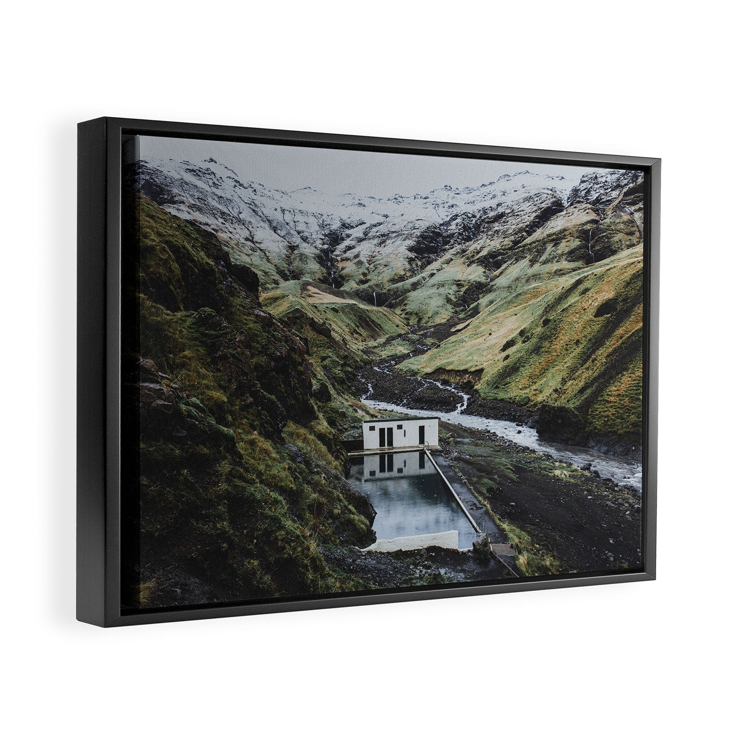 Seljavallalaug, Iceland Framed Canvas Print Gallery Image 2