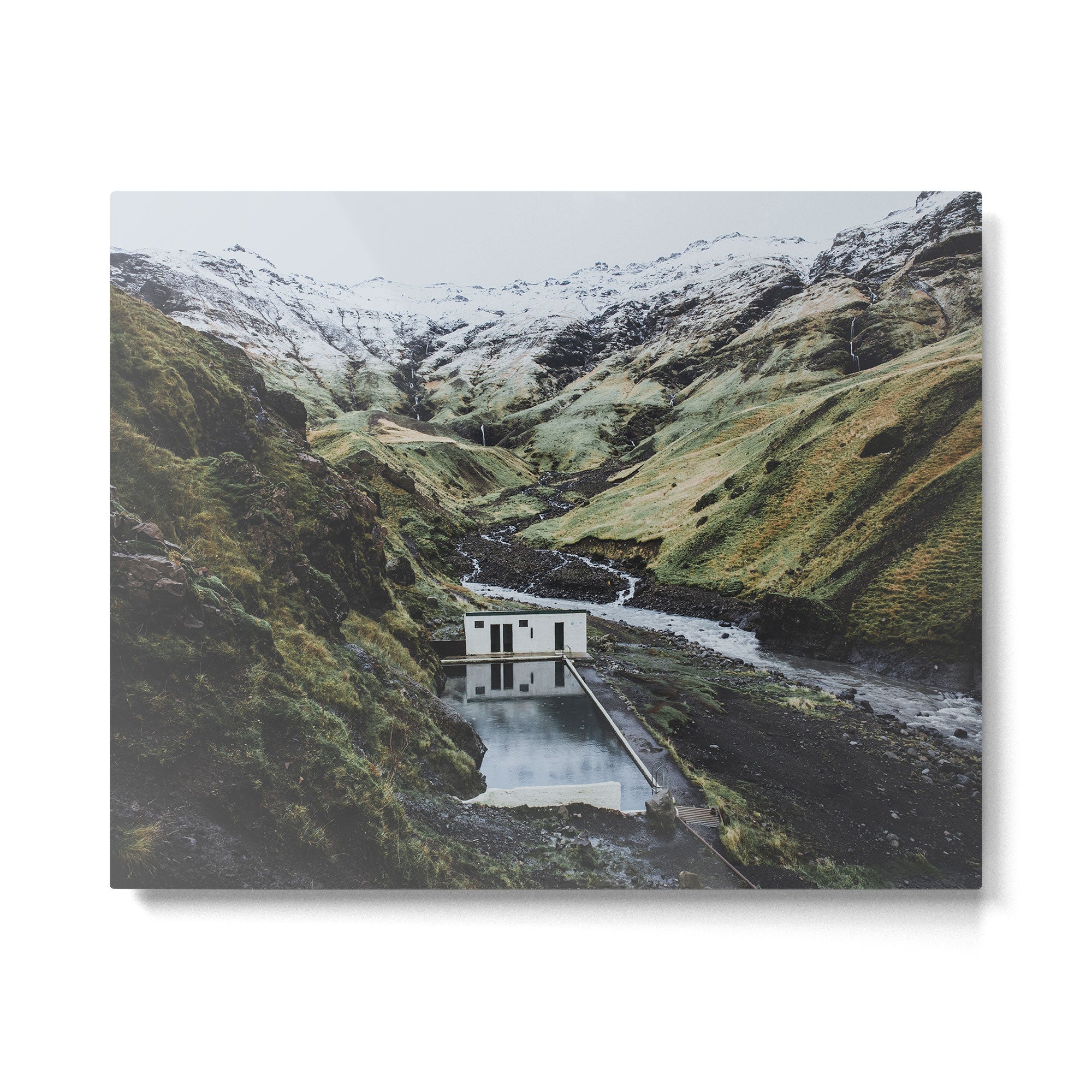Seljavallalaug, Iceland Metal Print Gallery Image 4