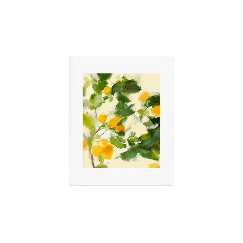 abstract art lemon tree Art Print Gallery Image 1