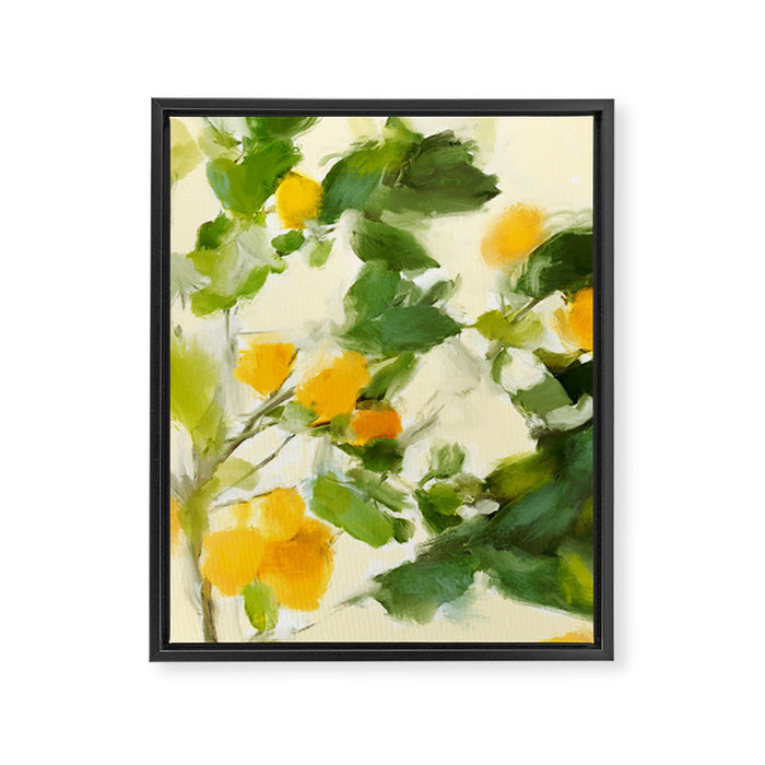 abstract art lemon tree Framed Canvas Print Gallery Image 1