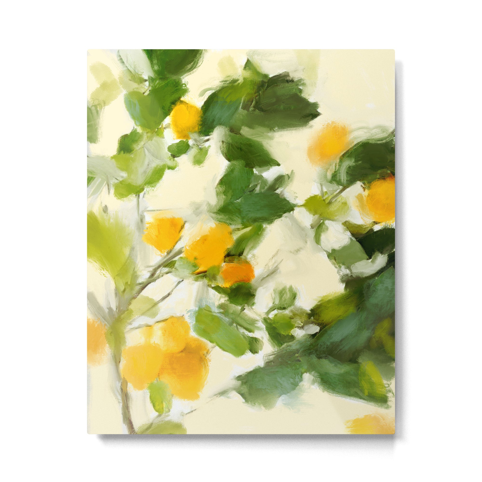 abstract art lemon tree Metal Print Gallery Image 4