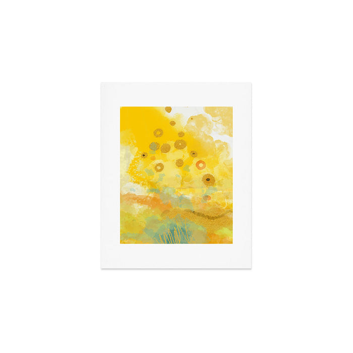 Abstract autumn with gold and warm light Art Print Gallery Image 1