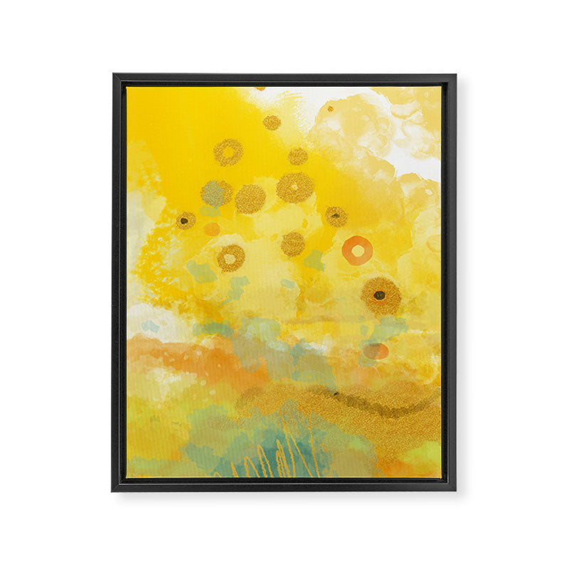 Abstract autumn with gold and warm light Framed Canvas Print Gallery Image 6