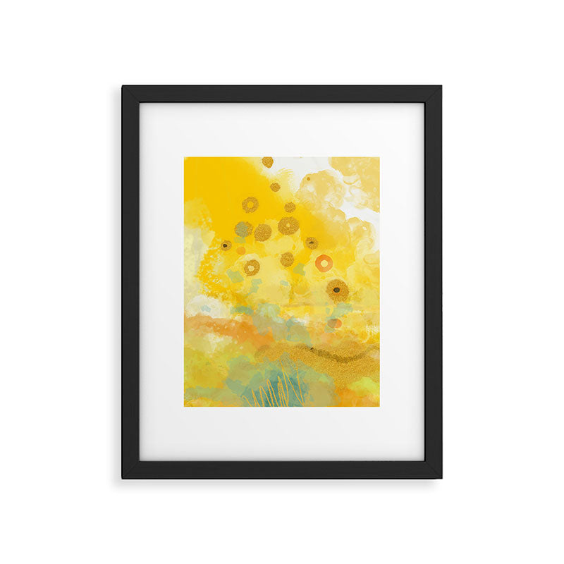 Abstract autumn with gold and warm light Framed Art Print Gallery Image 4