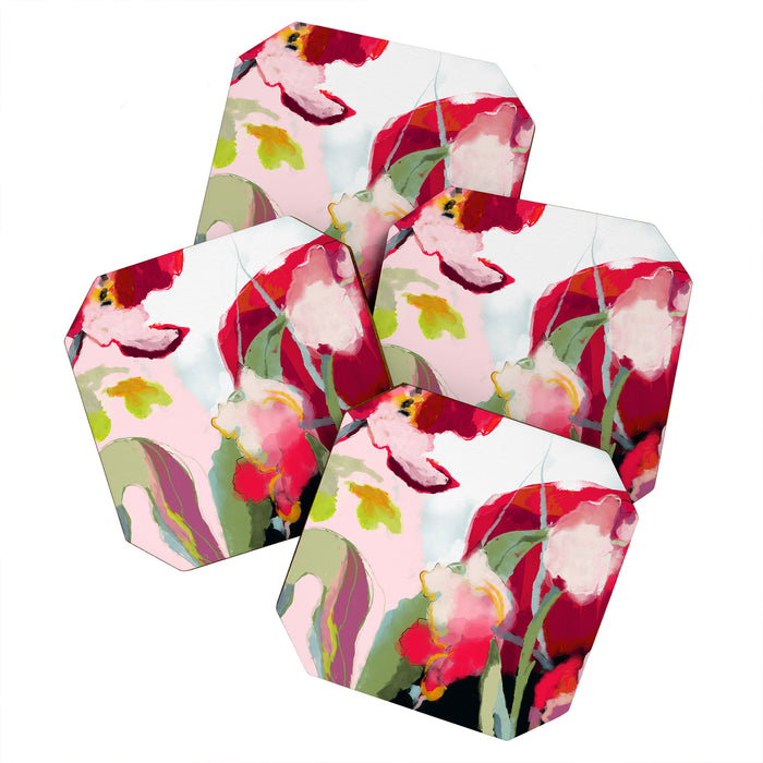 abstract floral bloom Coaster Gallery Image 1