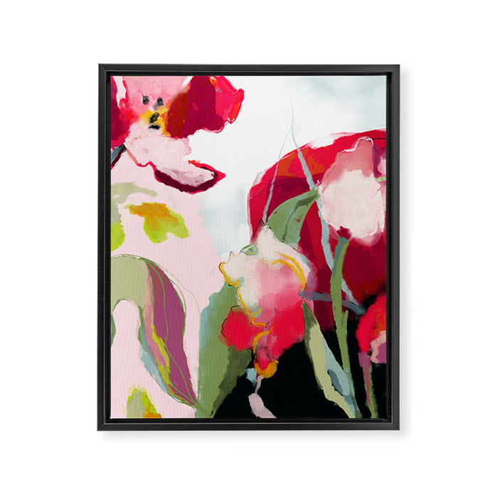abstract floral bloom Framed Canvas Print Gallery Image 1
