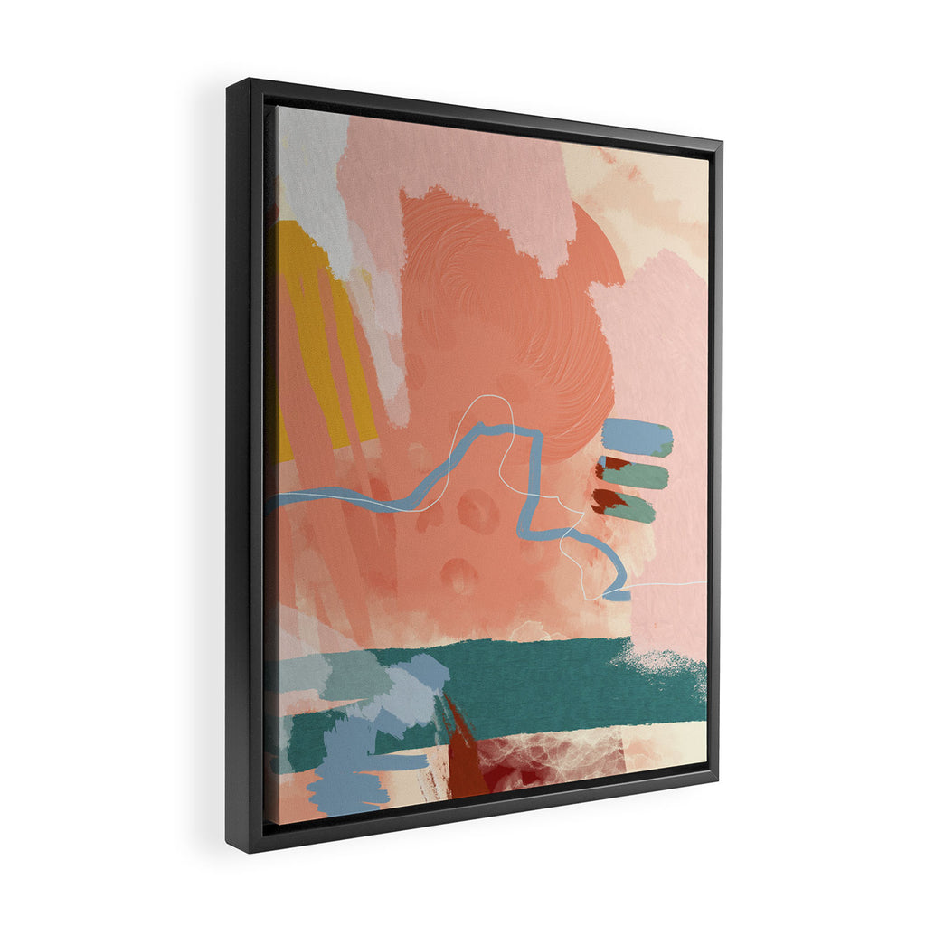 abstract brush & color study Framed Canvas Print Gallery Image 2