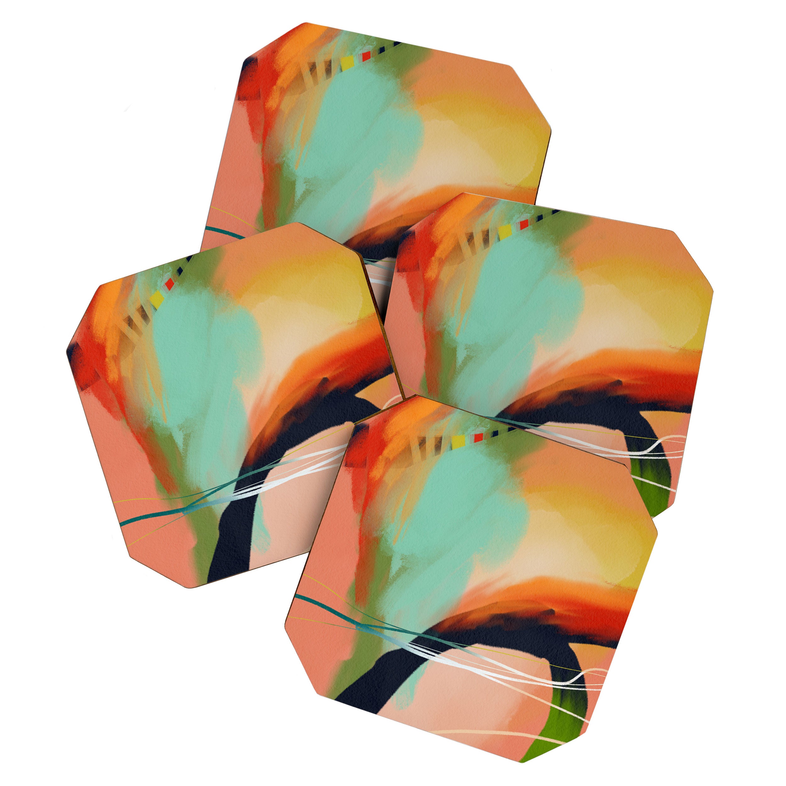 abstract color spring 23 1 Coaster Gallery Image 1