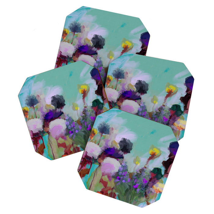 abstract floral bloom Coaster Gallery Image 1