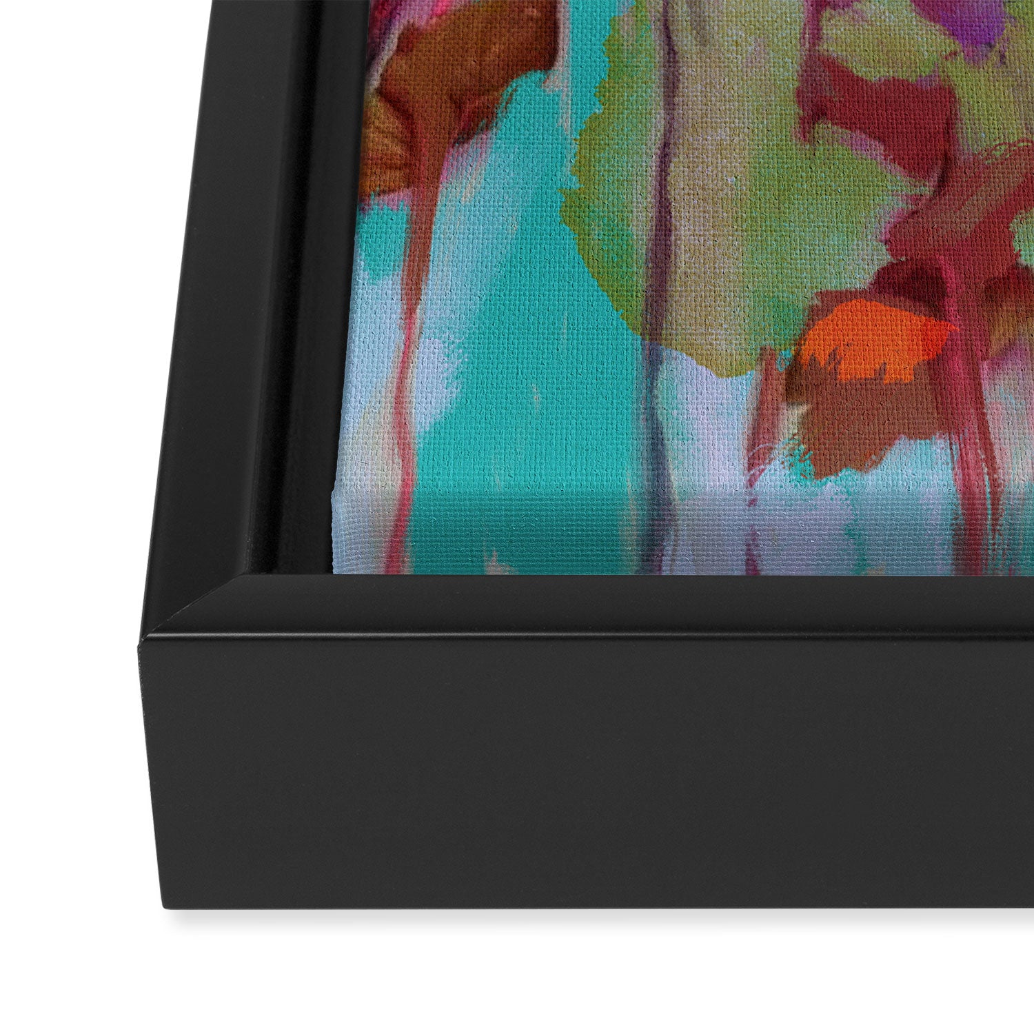 abstract floral bloom Framed Canvas Print Gallery Image 3