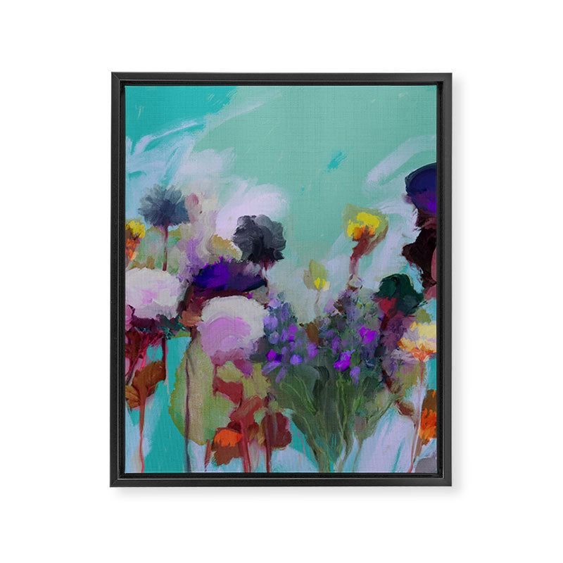 abstract floral bloom Framed Canvas Print Gallery Image 6