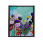 abstract floral bloom Framed Canvas Print Gallery Image 6