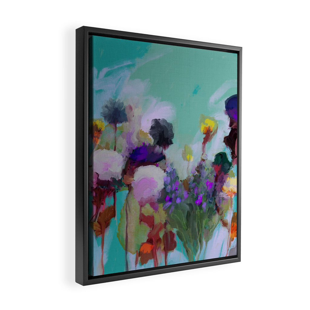 abstract floral bloom Framed Canvas Print Gallery Image 2