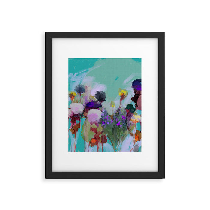abstract floral bloom Framed Art Print Gallery Image 1