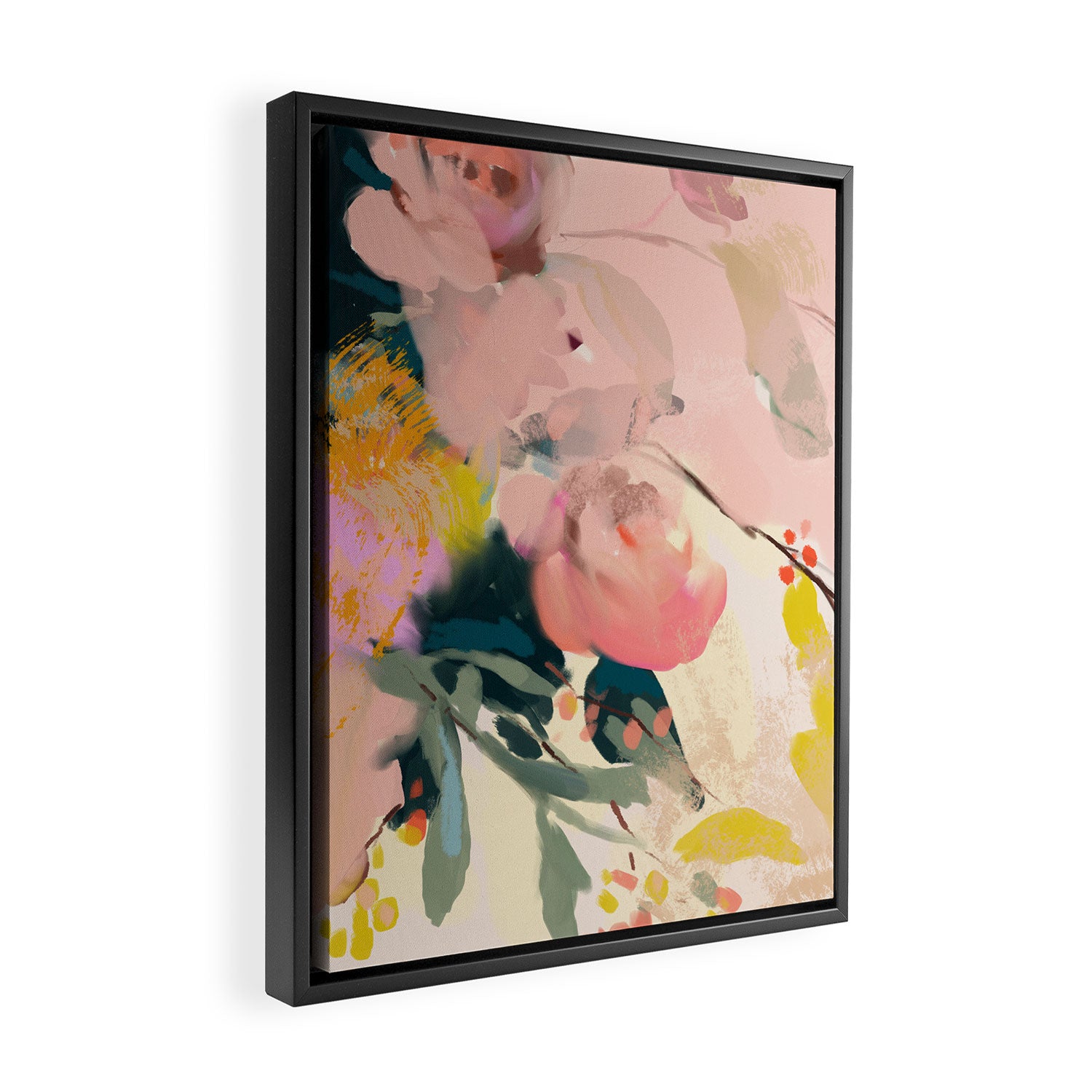 abstract floral inspiration Framed Canvas Print Gallery Image 2