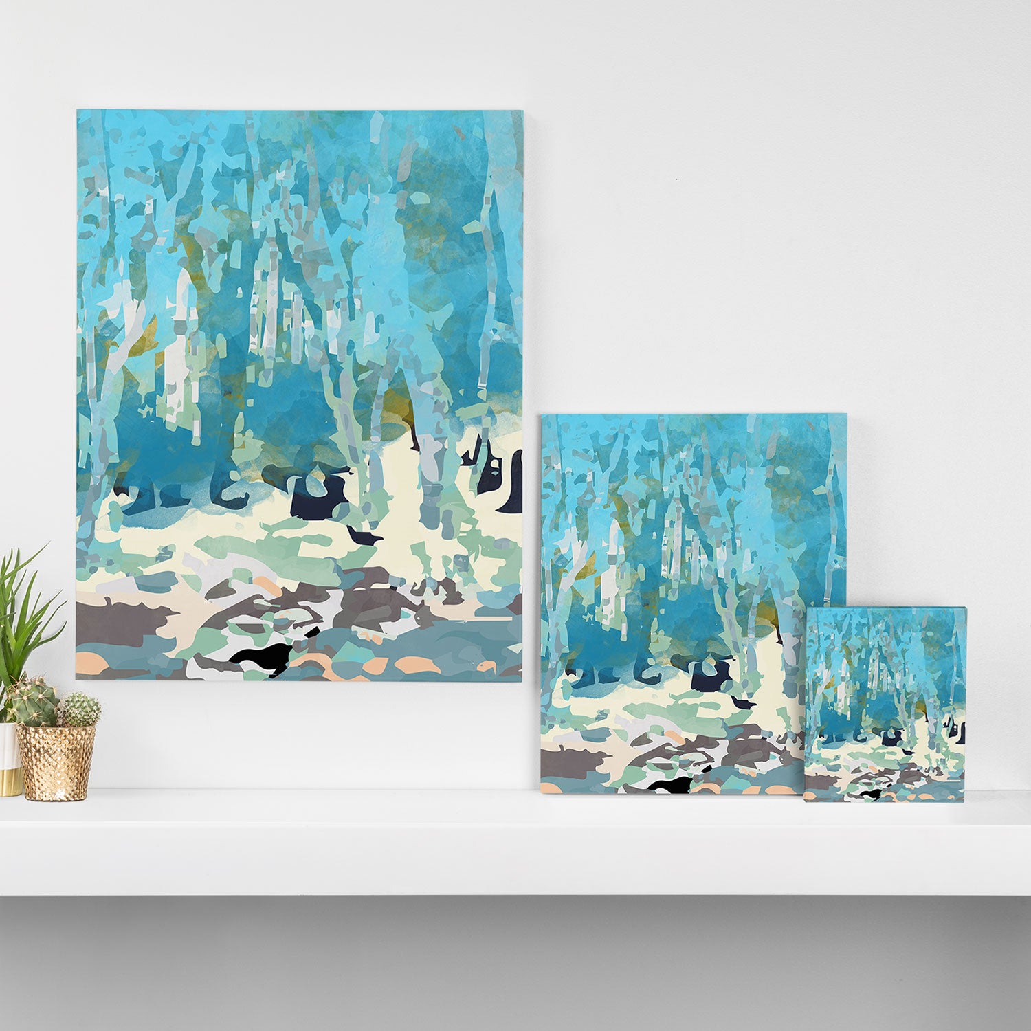 abstract forest in pastels Canvas Print Gallery Image 3