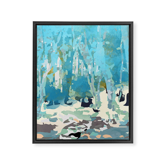 abstract forest in pastels Framed Canvas Print Gallery Image 1