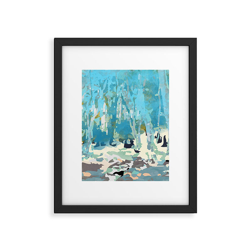 abstract forest in pastels Framed Art Print Gallery Image 4