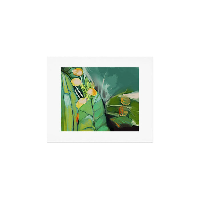 Abstract Green Leaves Art Print Gallery Image 1