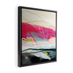 abstract landscape with pink sky over white cloud mountain Framed Canvas Print Gallery Image 2