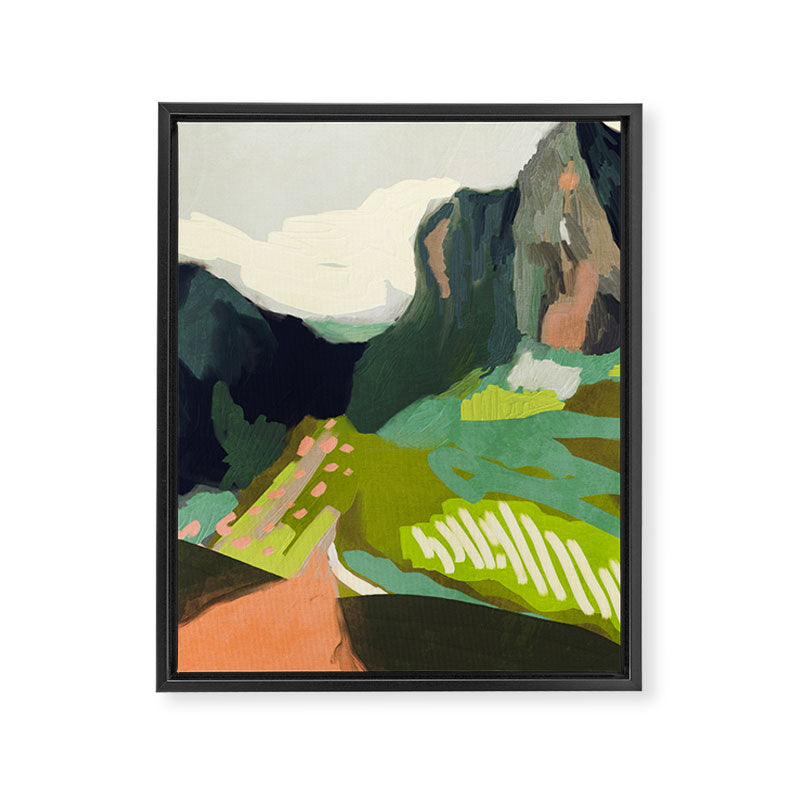 abstract mountain landscape Framed Canvas Print Gallery Image 6