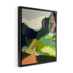abstract mountain landscape Framed Canvas Print Gallery Image 2