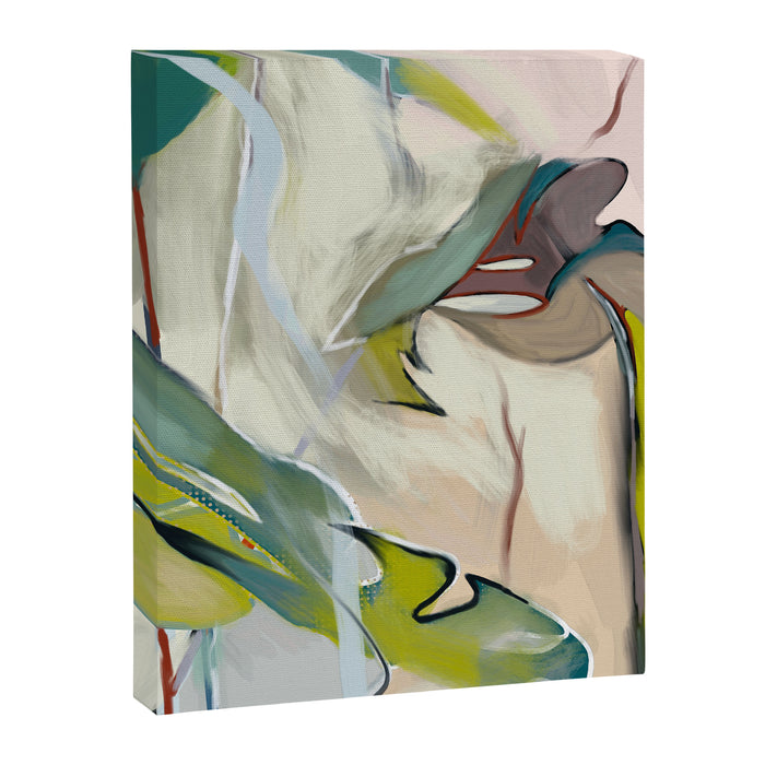 abstract pastel leaves Canvas Print Gallery Image 1