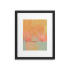 abstract peach sky on mint sea Framed Art Print Gallery Image 6