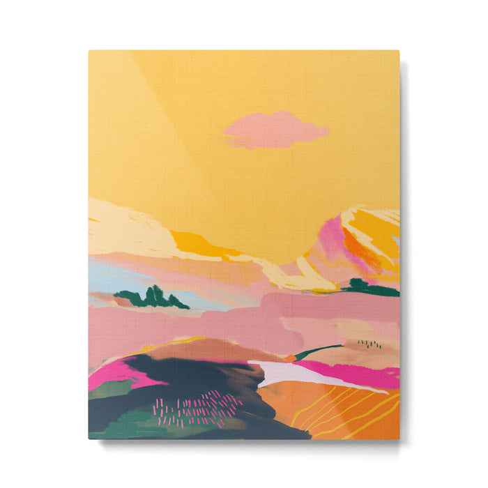 abstract pink dream cloud sky Metal Print Gallery Image 1