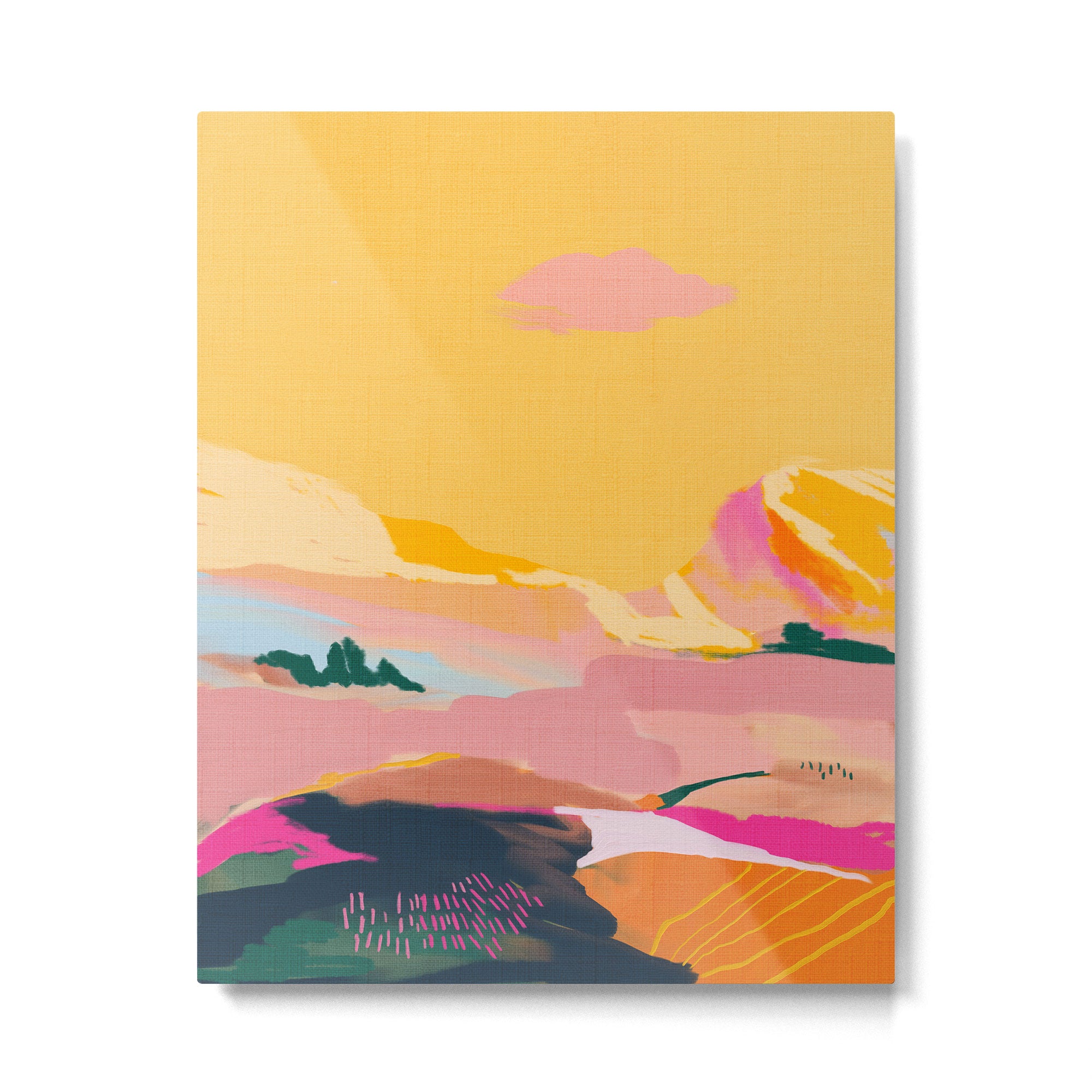 abstract pink dream cloud sky Metal Print Gallery Image 4