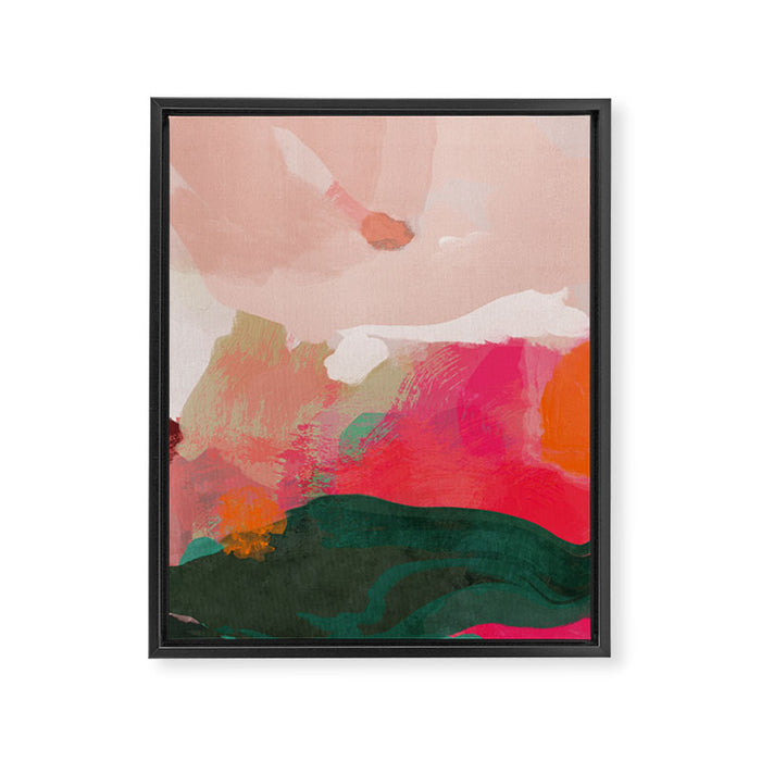 abstract pink Framed Canvas Print Gallery Image 1