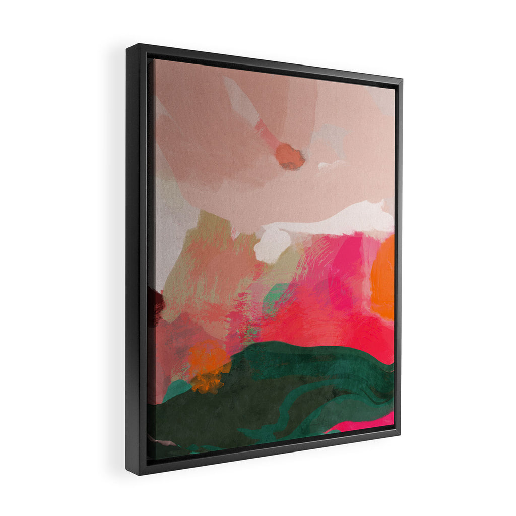 abstract pink Framed Canvas Print Gallery Image 2