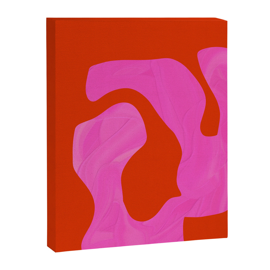 abstract pink orange - imagine 2 Canvas Print Gallery Image 6