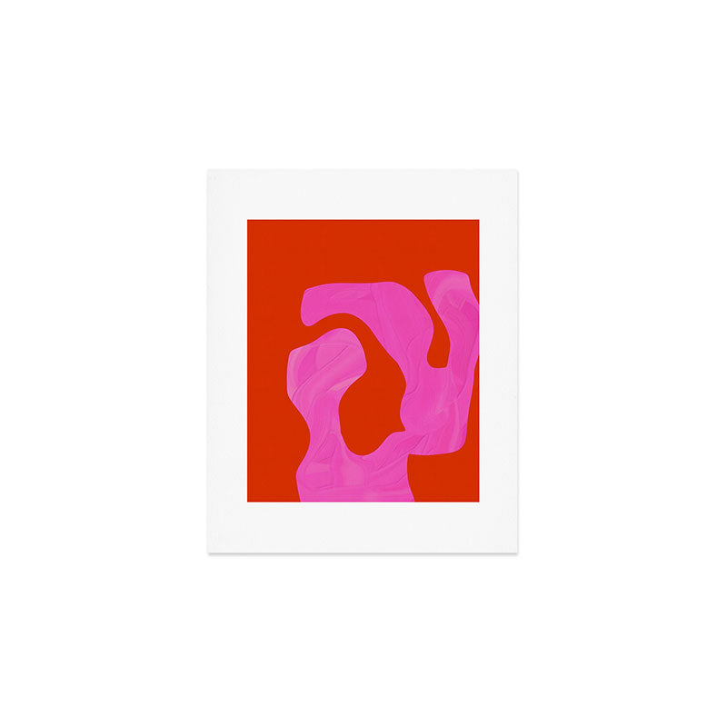 abstract pink orange - imagine 2 Art Print Gallery Image 1
