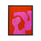 abstract pink orange - imagine 2 Framed Canvas Print Gallery Image 6