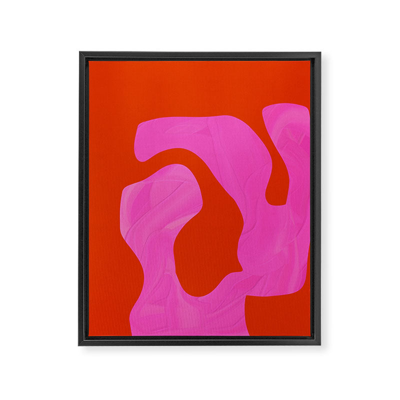 abstract pink orange - imagine 2 Framed Canvas Print Gallery Image 6
