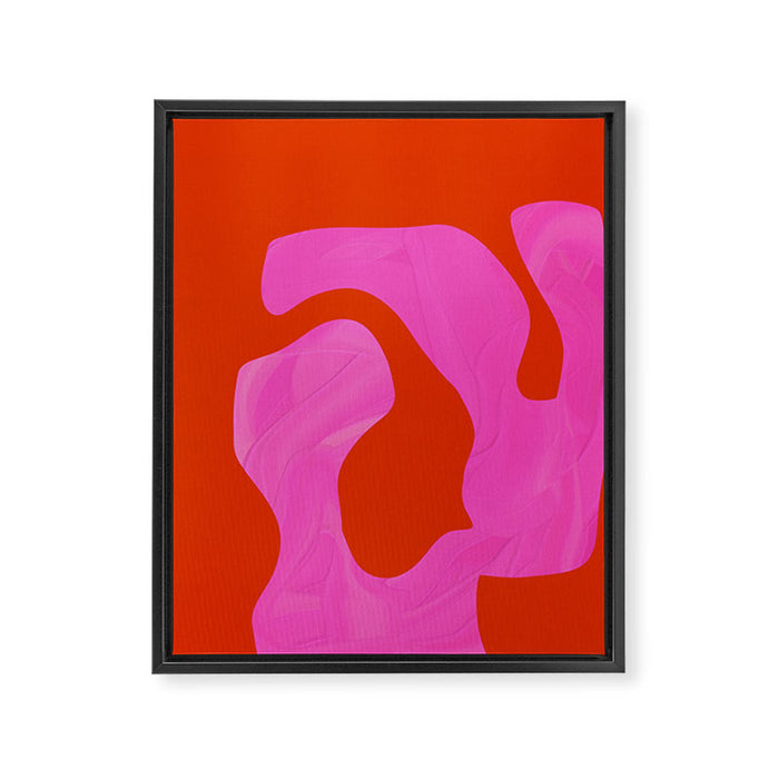 abstract pink orange - imagine 2 Framed Canvas Print Gallery Image 1
