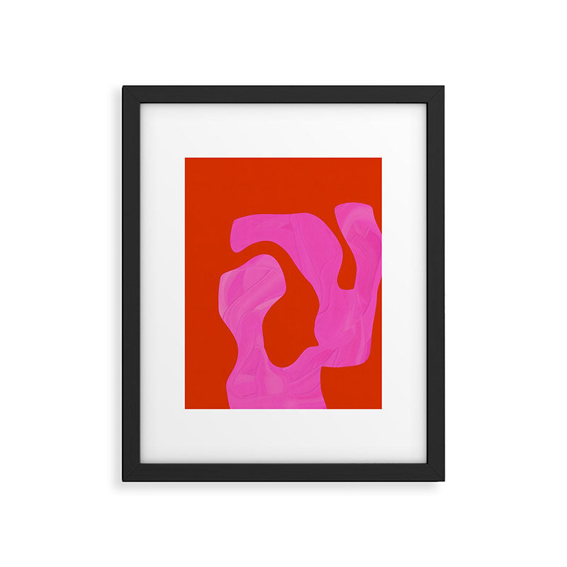 abstract pink orange - imagine 2 Framed Art Print Gallery Image 5